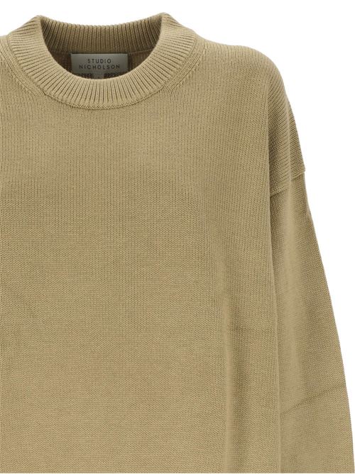 beige cotton blend merino wool blend Studio Nicholson | PELLESNW1143MERINO COTTONCORN